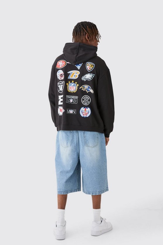 Oversize Hoodie mit Nfl All Stars Print