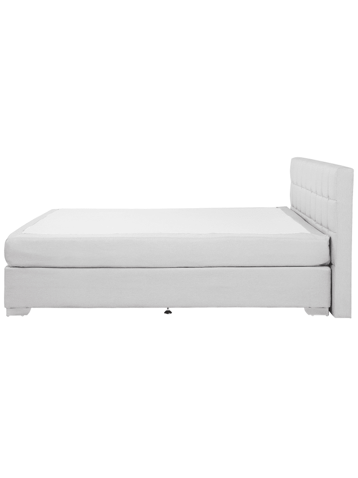 Beliani Doppelbett ADMIRAL in Grau/Silber - (W) 190 x (H) 90 x (L) 210 cm günstig kaufen onesize