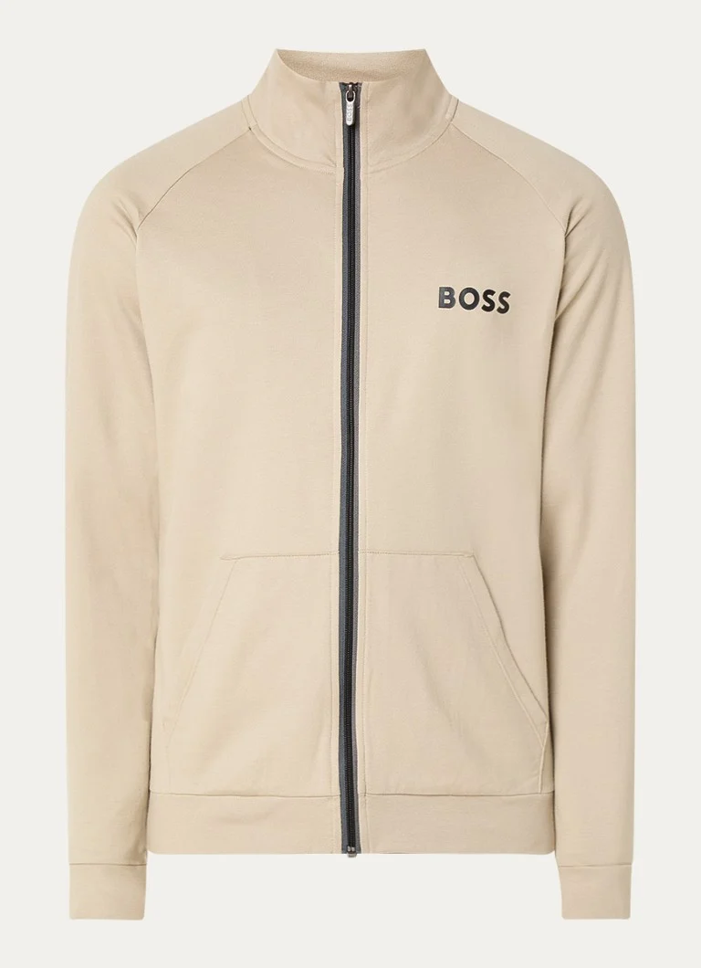 Cardigan original HUGO BOSS pentru casă cu logo