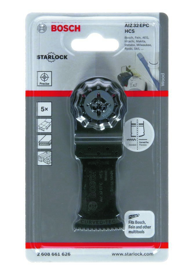 Bosch Blue Accessories 2608661626 Brzeszczot do piły zanurzeniowej AIZ 32 EC HCS Wood SL 32 mm 5 sztuk