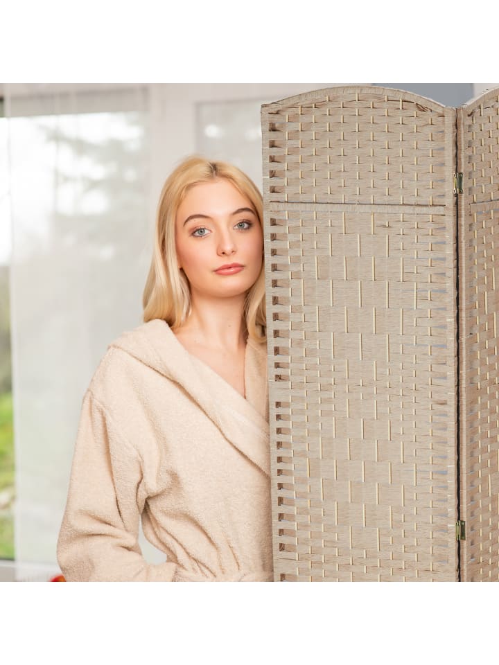 relaxdays Paravent in Natur - (B)180 x (H)180cm günstig kaufen onesize
