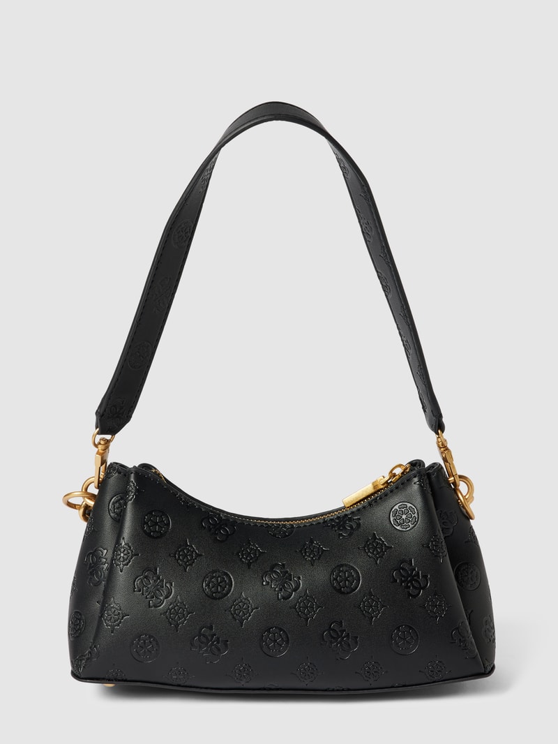 Shoulder Bag mit Strukturmuster Modell 'GEVA' in schwarz