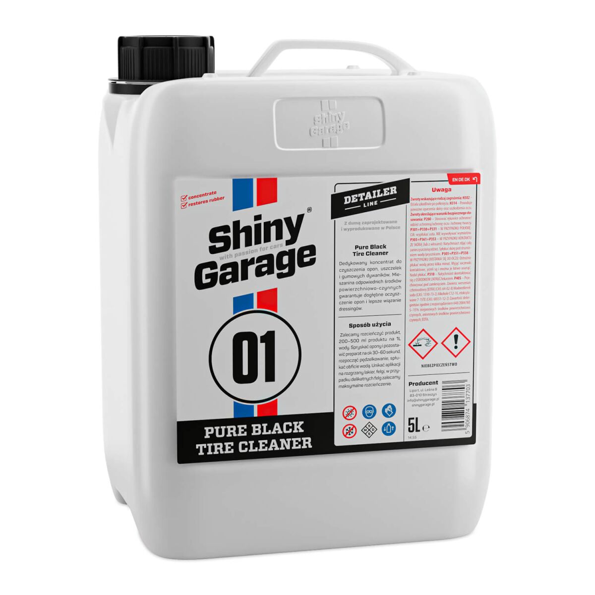 Shiny Garage Pure Black Tire Cleaner Gummireiniger-Konzentrat 5L