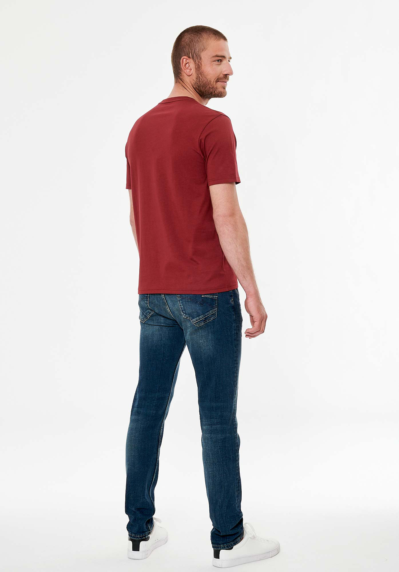 SETER  T-shirt bordeaux homme 100% coton bio