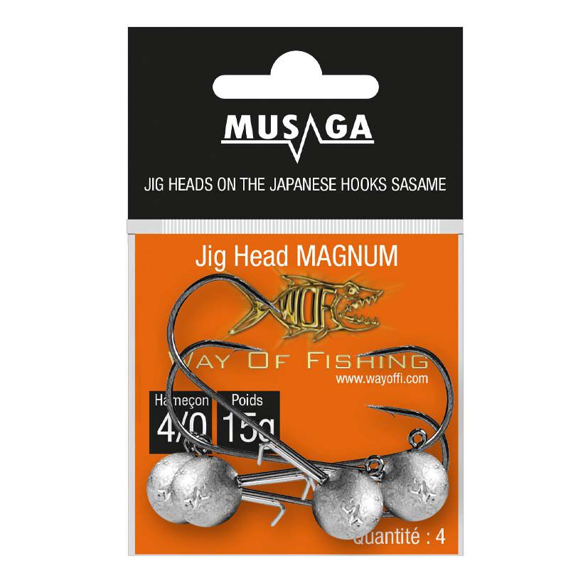 Okrągłe główki jigowe Musaga Jighead Magnum H7/0 (x4)