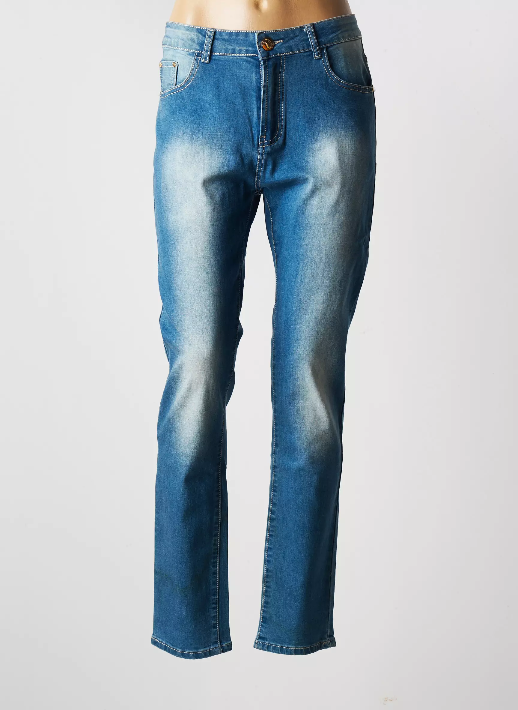X Max Jeans Coupe Slim Femme couleur bleu