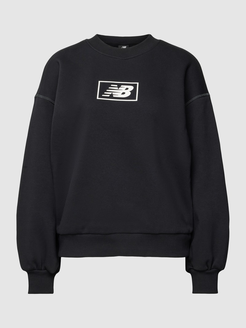 Sweatshirt mit Logo-Print Modell 'Essentials Americana' in schwarz