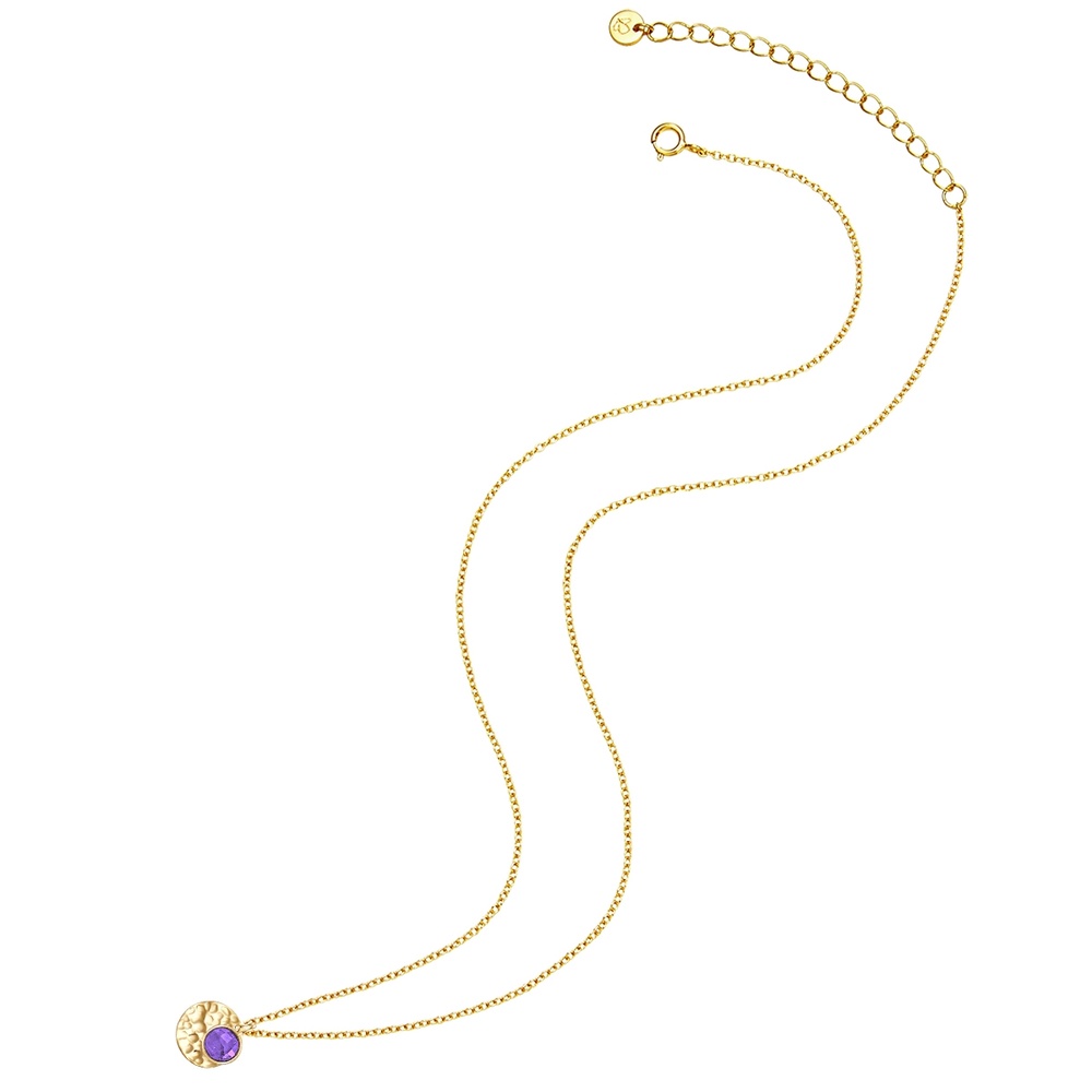 Glanzstücke München Collier en argent Cercle Argent sterling Améthyste en Or jaune collier