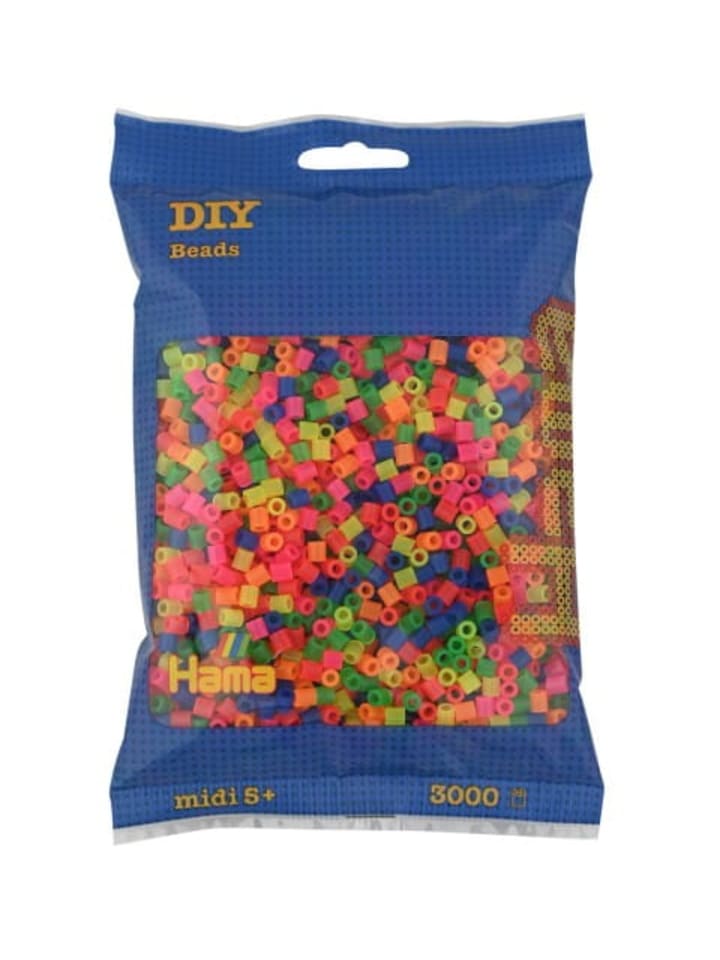 Hama Beutel Midi-Bügelperlen Neon in bunt günstig kaufen onesize