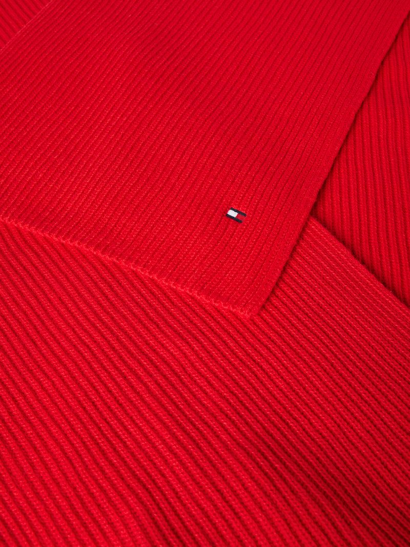 Schal mit Label-Stitching Modell 'ESSENTIAL FLAG' in rot