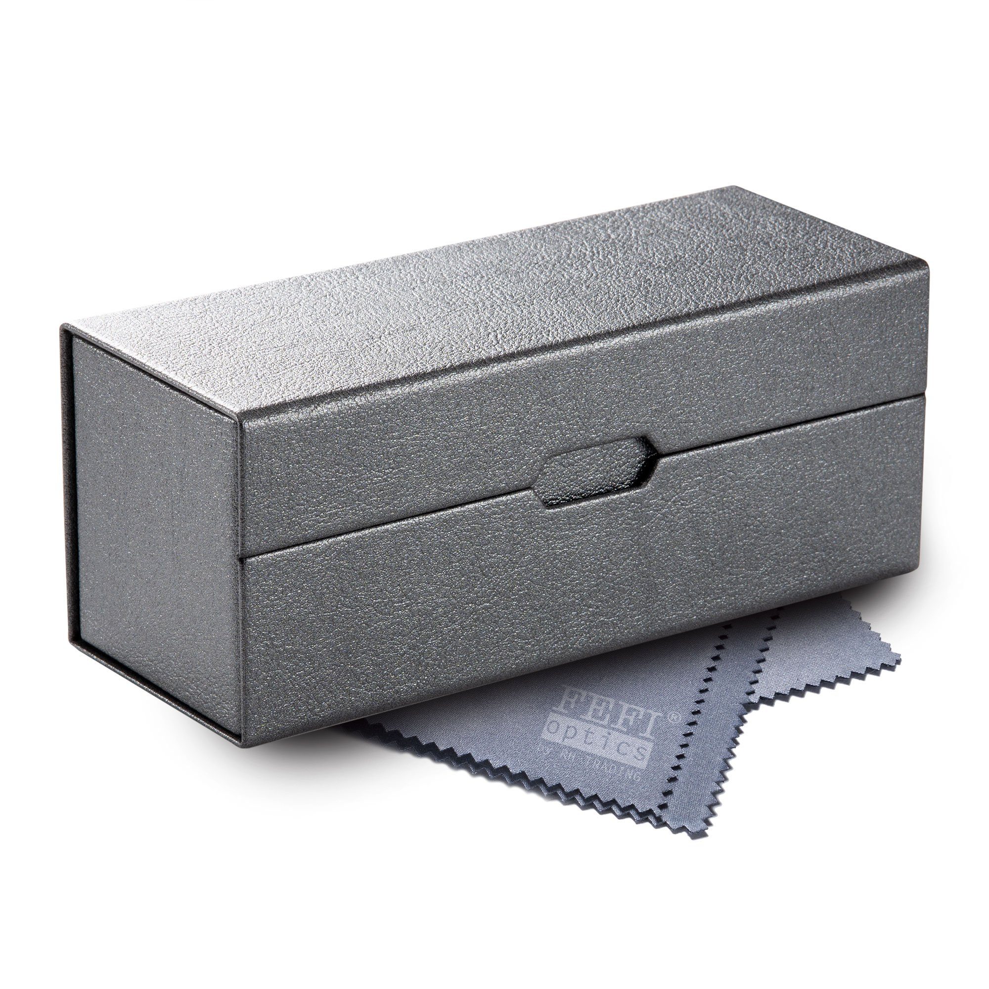 FEFI Brillenetui Hardcase Doppel-Brillenetui „DUO“ für zwei Brillen, Set aus 1 Etui + hochwertigem Mikrofasertuch
