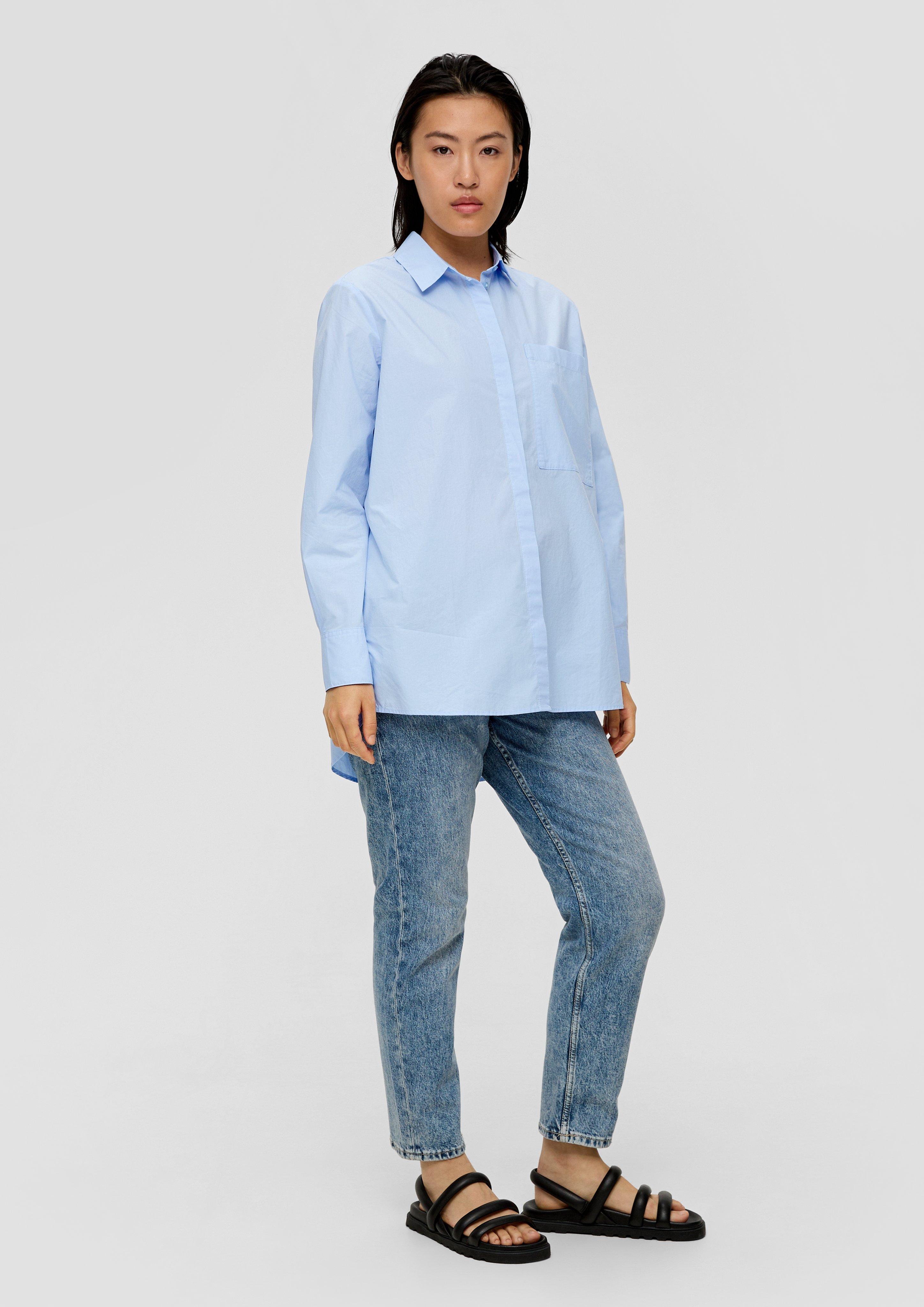 Baumwollbluse mit verlängertem Rückensaum  2139908-5061