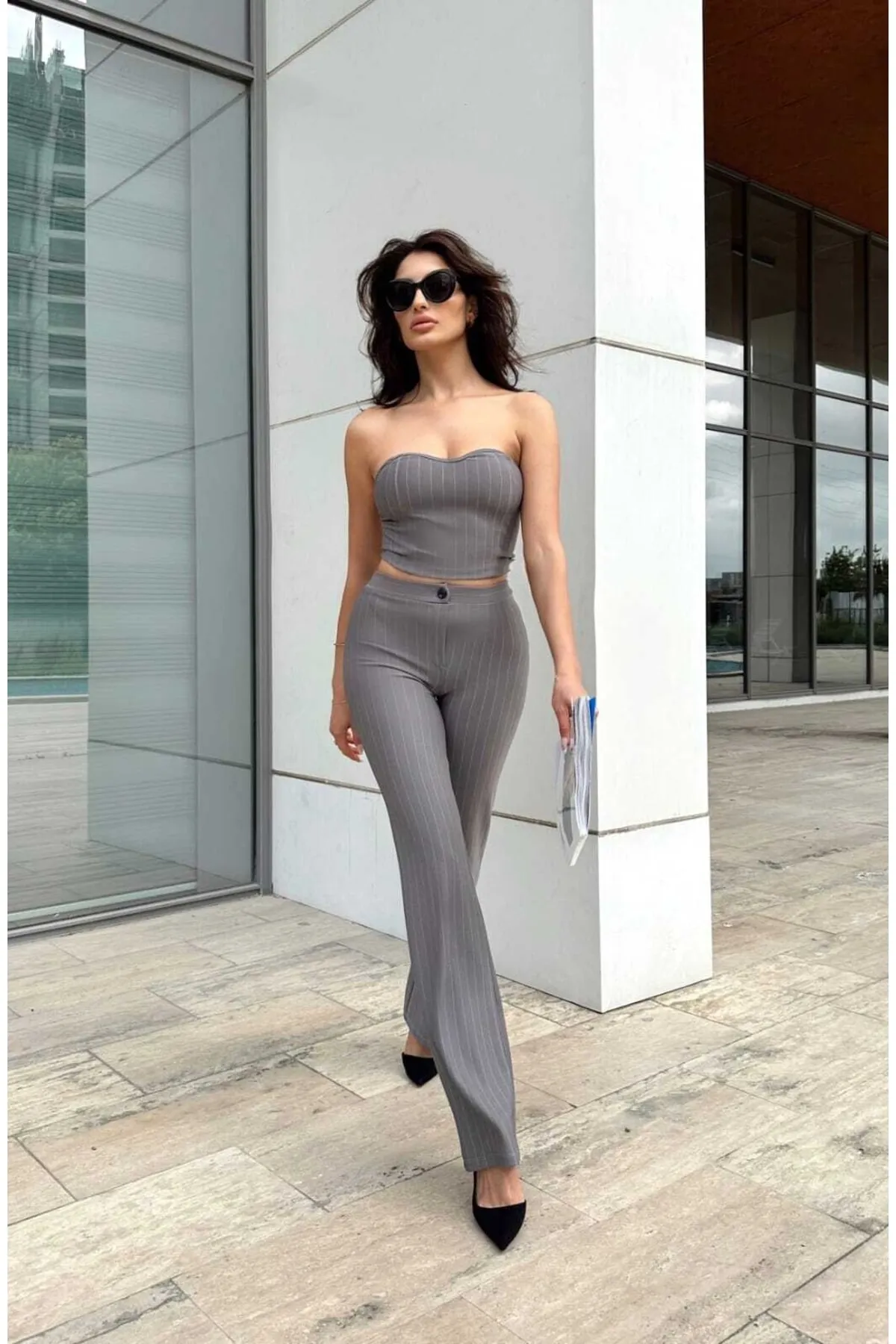 ZF BUTİK  Zweiteiler - Grau - Regular Fit