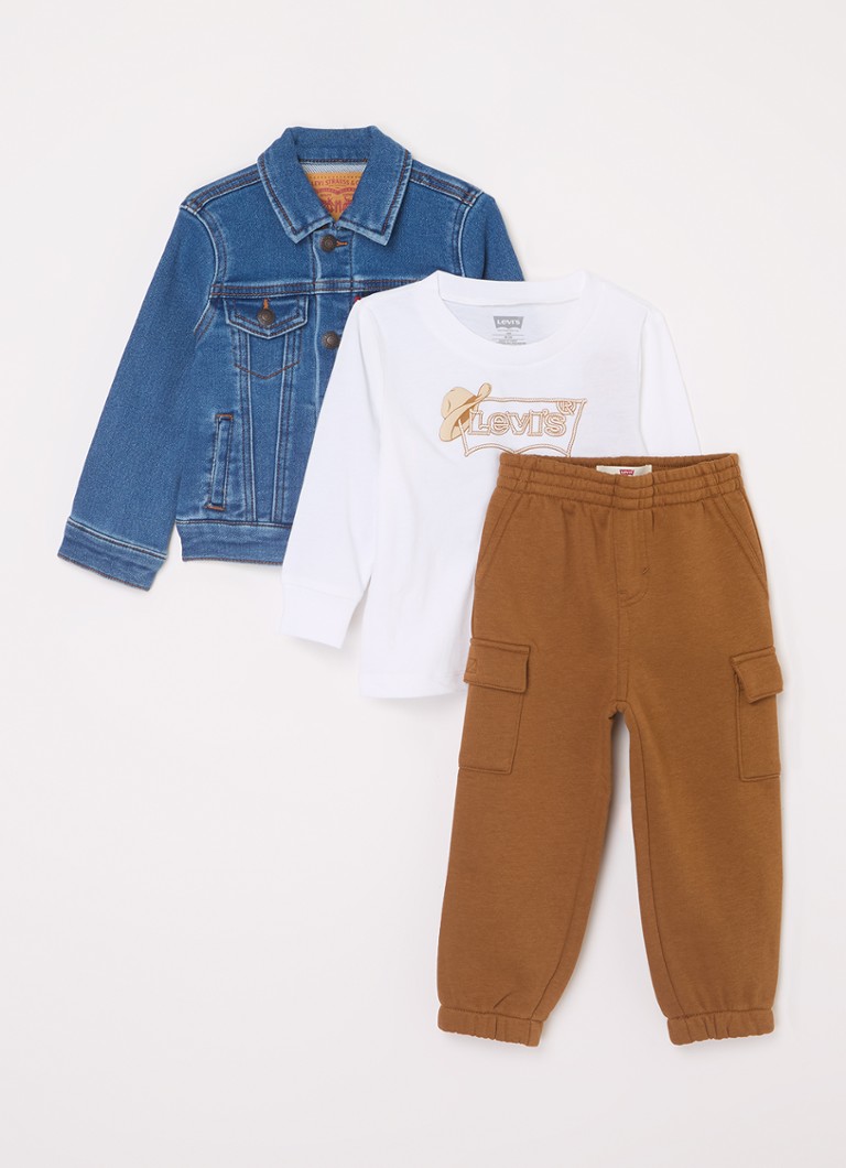 Set de 3 piese pentru băieți cu imprimeu cu logo-ul Levi's