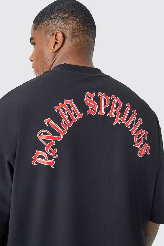 Plus Oversize T-Shirt mit Graffiti-Print