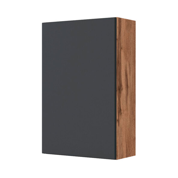 Hängeschrank Lincoln, 40 cm, matt grau/wotaneiche