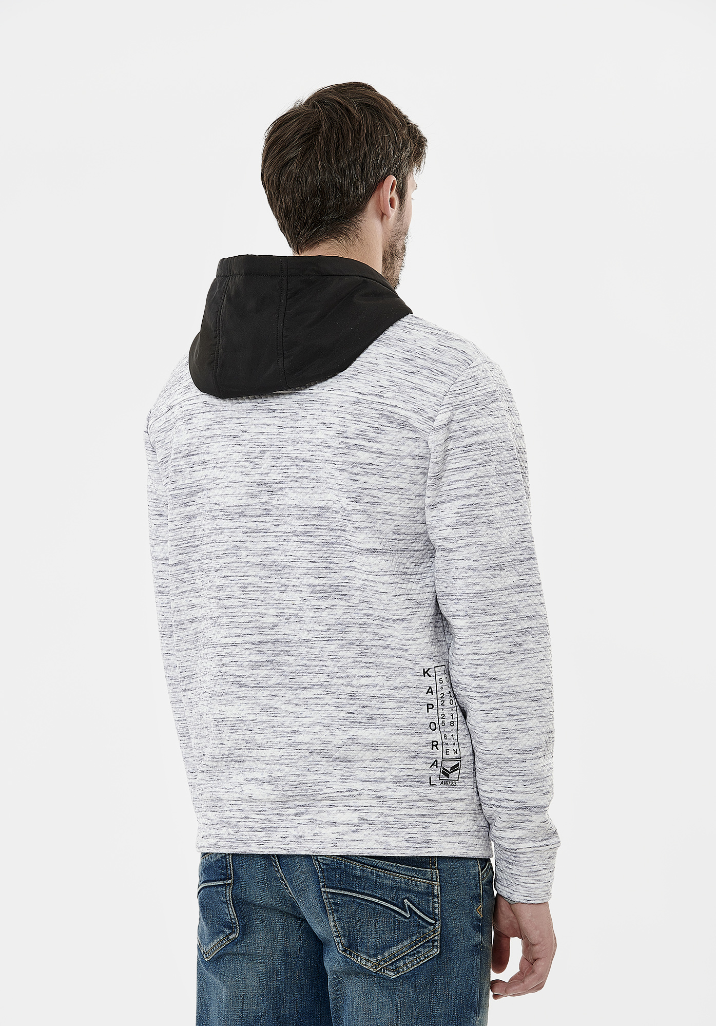 THEO   Sweat zippé gris homme