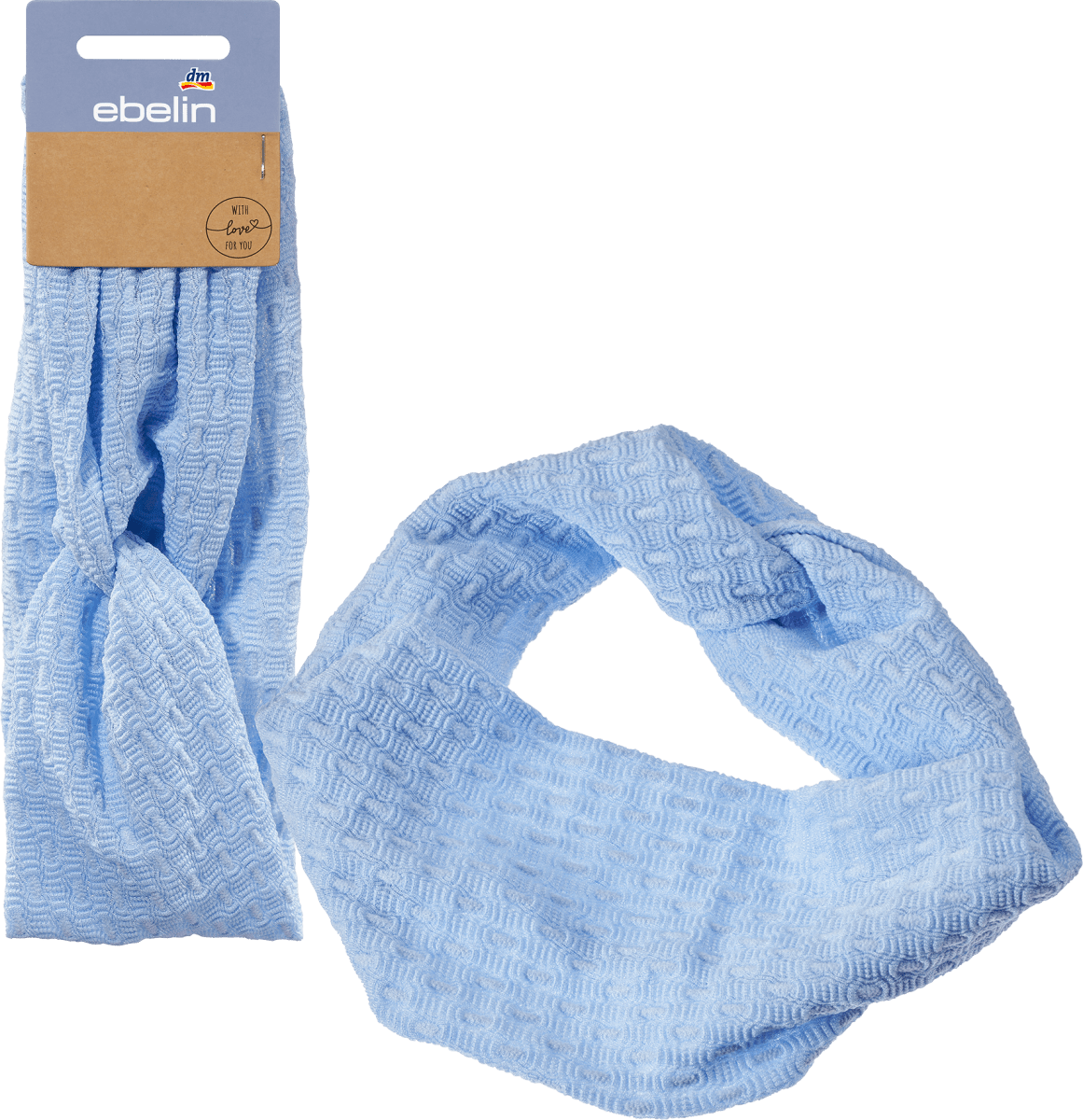 Haarband Turban-Style blau, 1 St