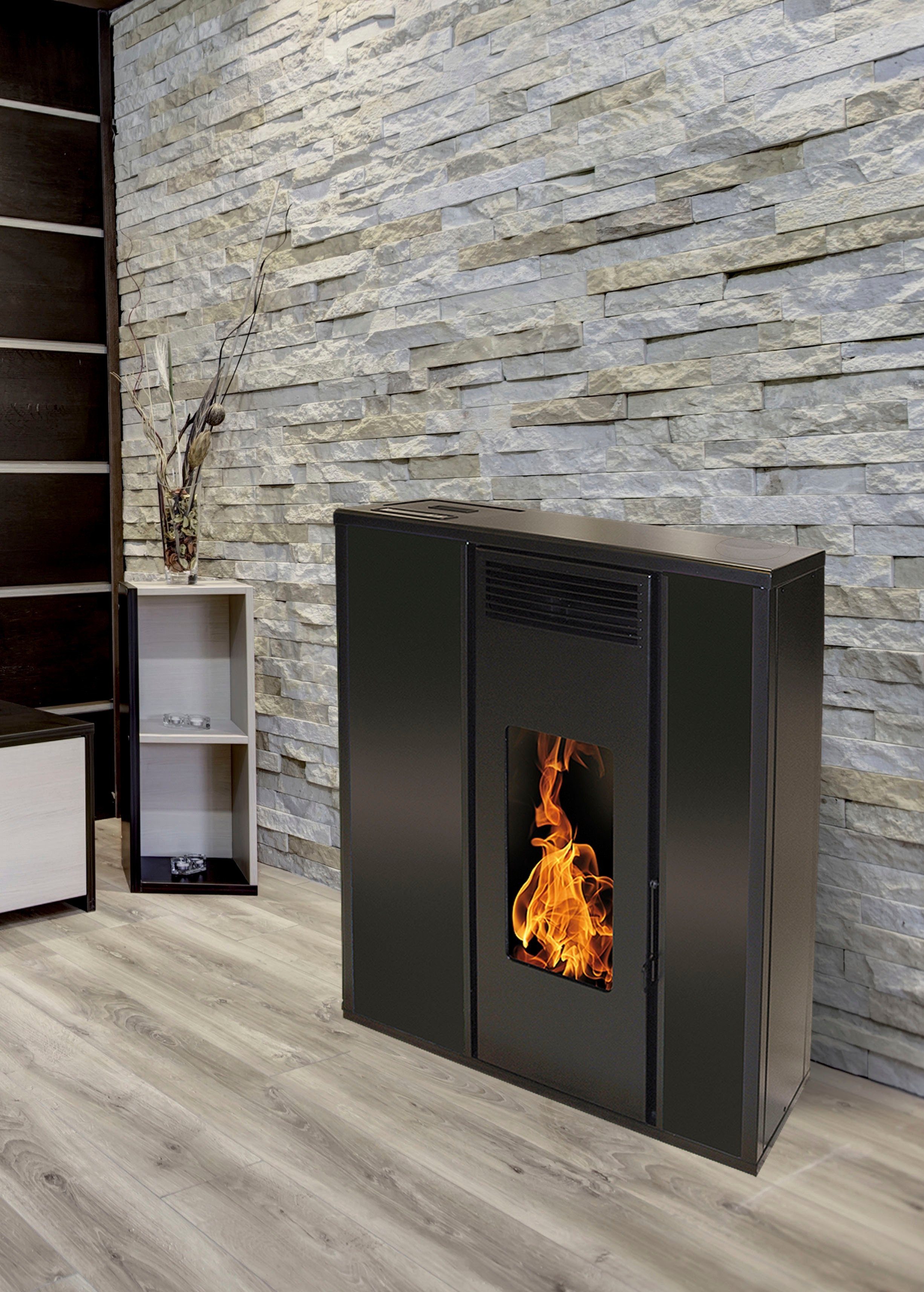 interstoves Pelletofen Kimi 10, 8,8 kW, Zeitbrand, (1-tlg), ideal für den Flur, slim Pelletofen