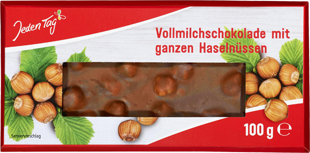 Jeden Tag Schokolade Vollmilch Ganze Nuss