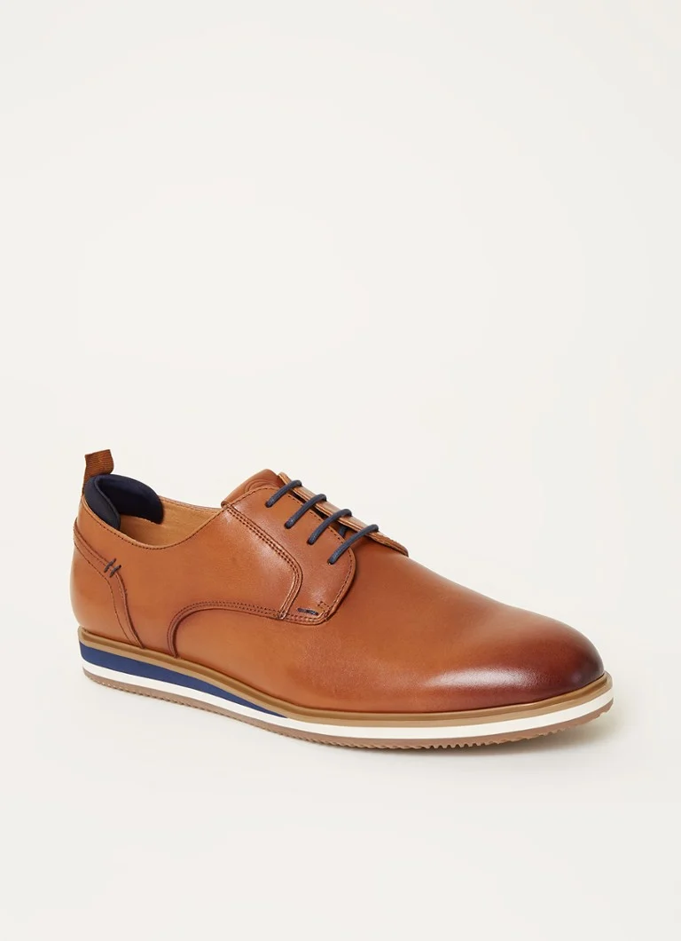 Dune London  Bucatini veterschoen van leer