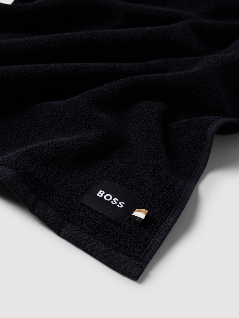 Strandtuch mit Label-Print Modell 'Beach Towel Bold' in schwarz