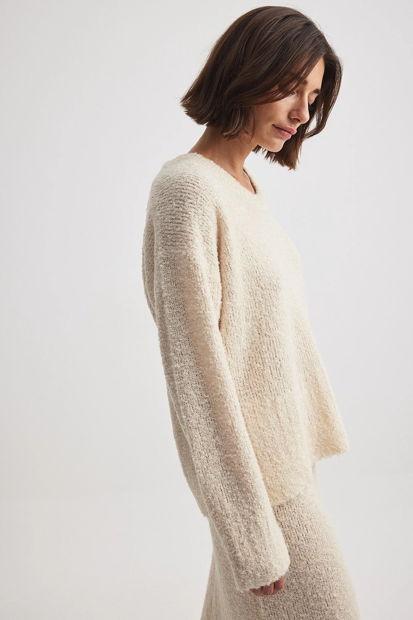 Strickpullover mit rundem Ausschnitt