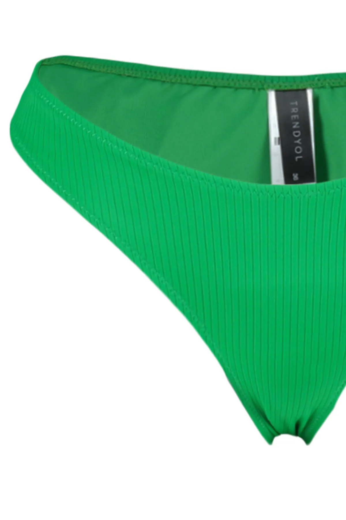 Trendyol Collection  Grüne strukturierte Bikinihose mit normalem Beinausschnitt TBESS21BA0014