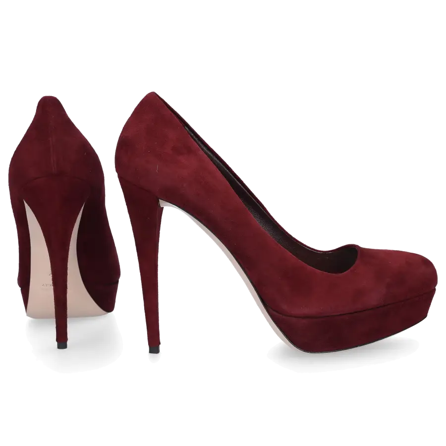 Miu Miu - Pumps Veloursleder - rot