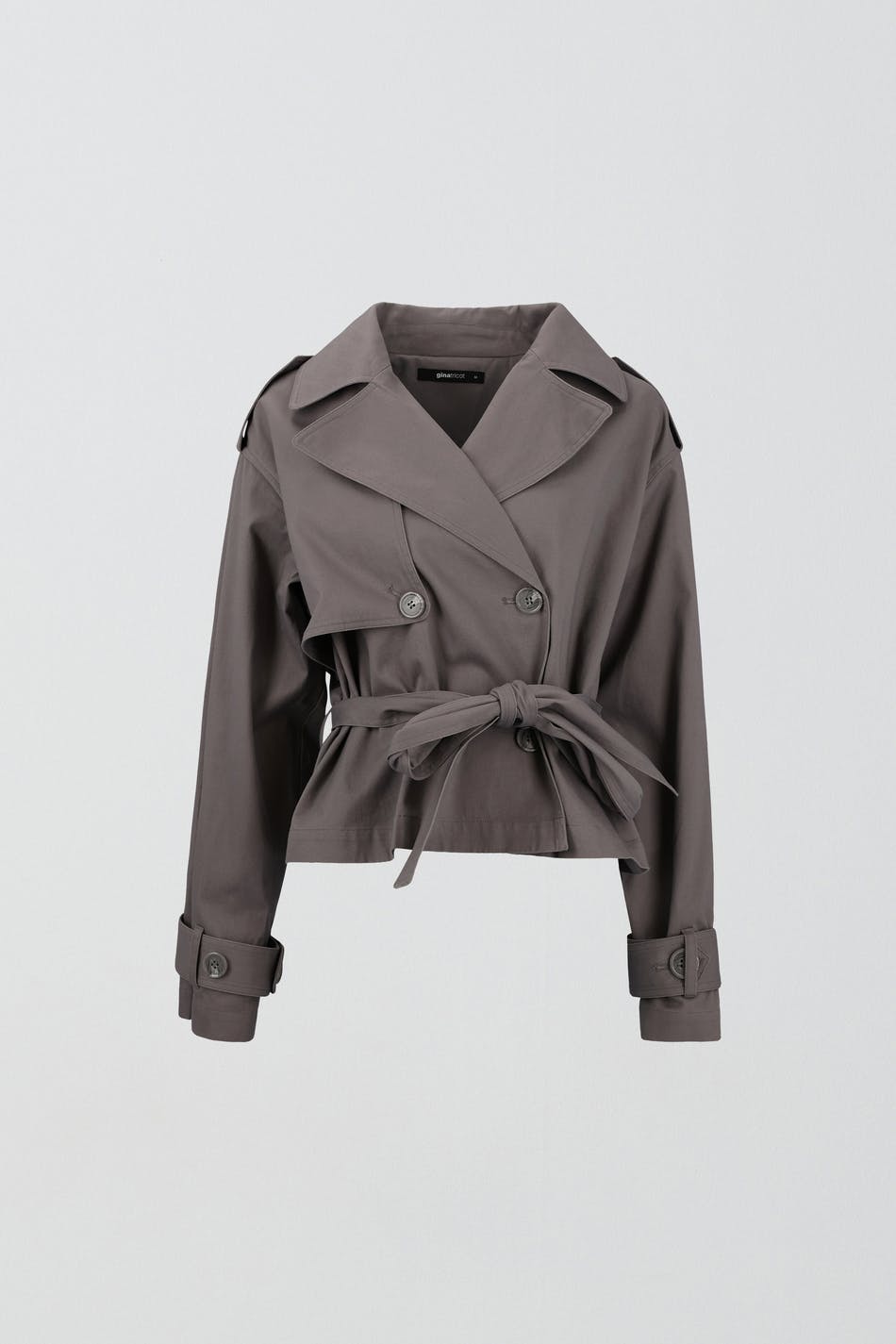 Cropped trench coat