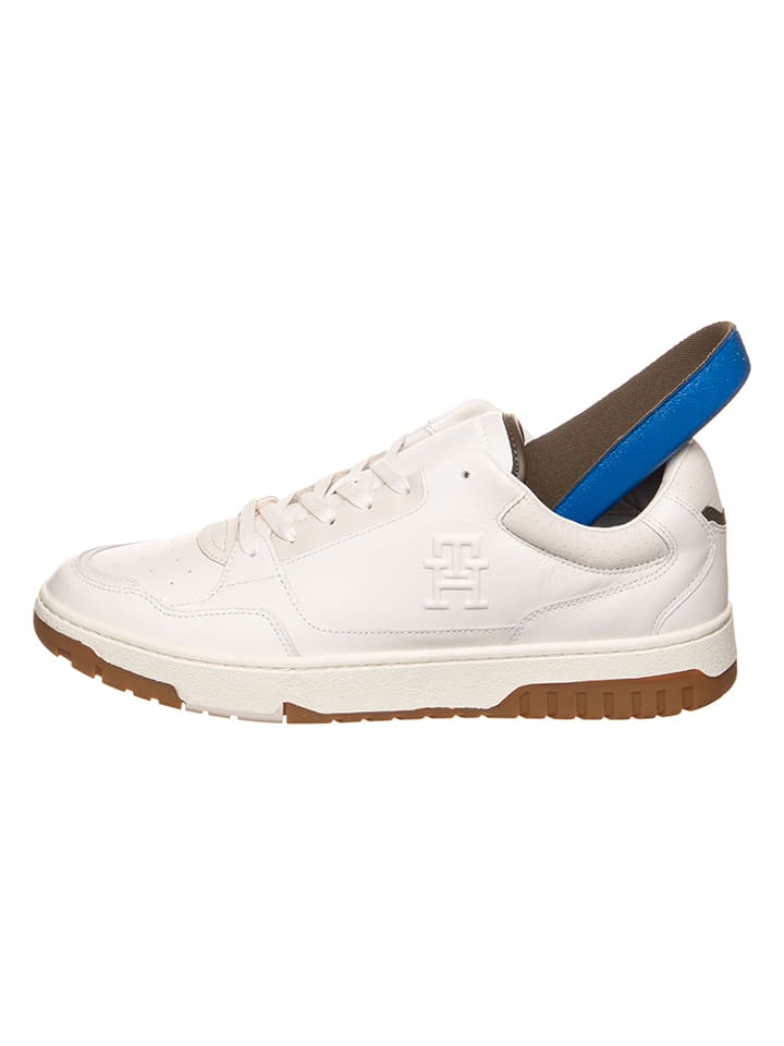 Tommy Hilfiger Shoes Leder-Sneakers in Weiß günstig kaufen 44