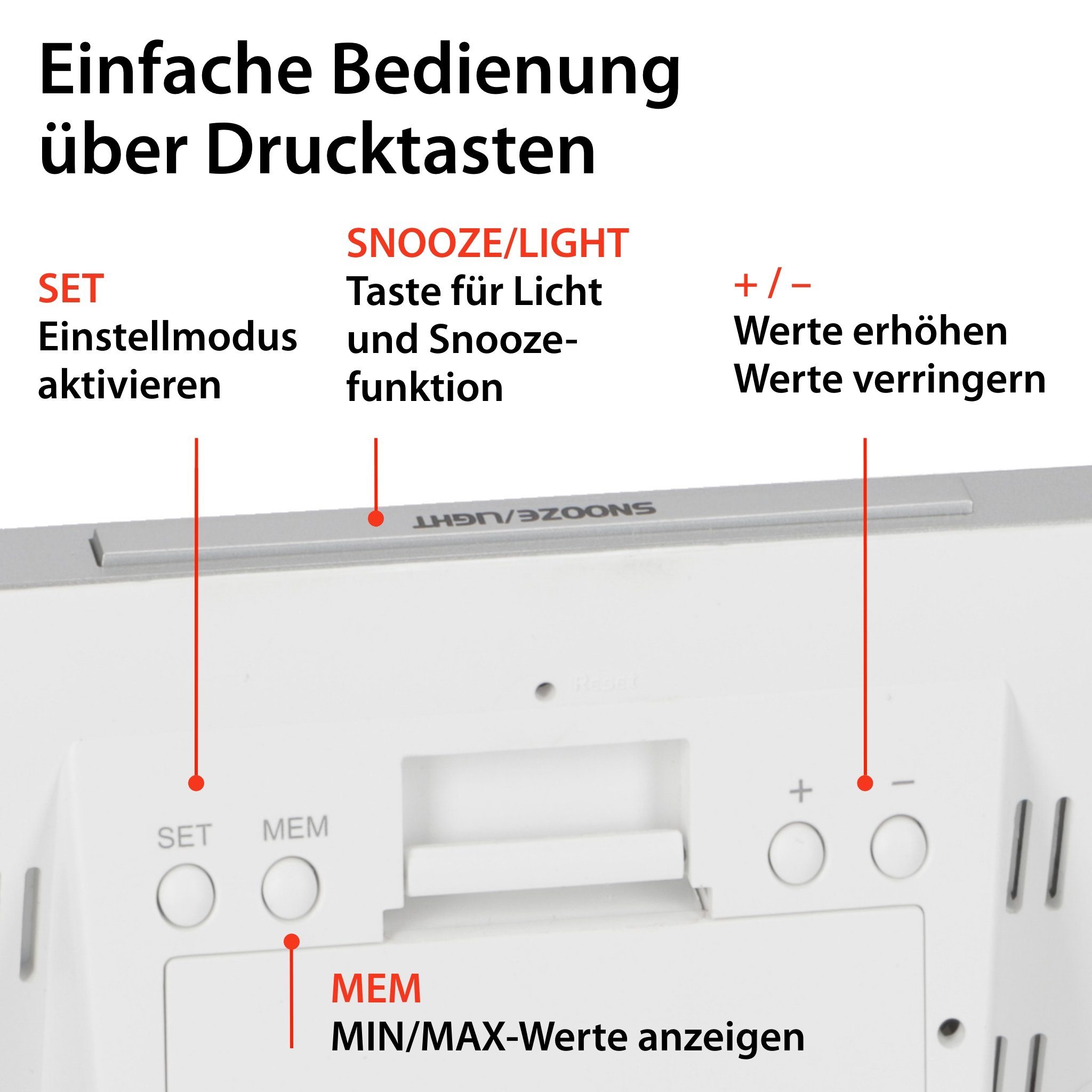 ADE WS2136 Funkwetterstation (animierte Wettervorhersage, mit Funkwecker)