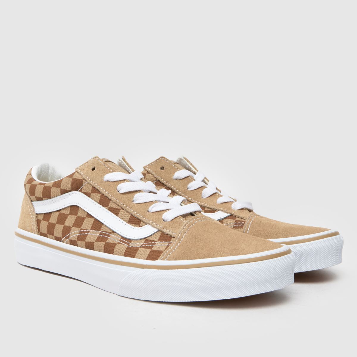 Vans beige & bruna old skool ungdomsskor