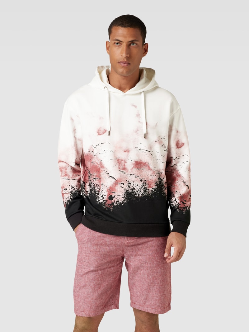Hoodie mit Motiv-Print Modell 'Sorin' in rot
