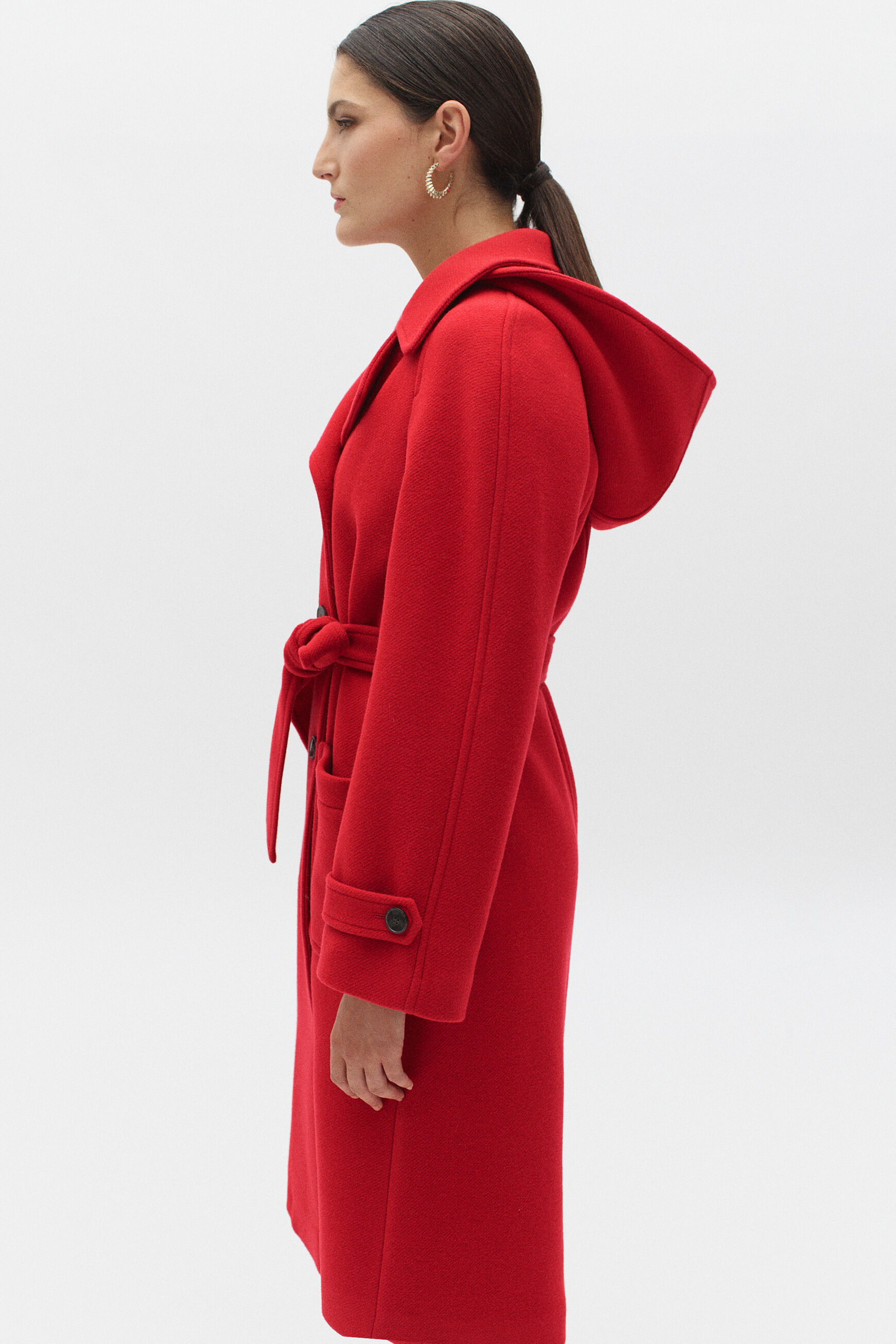 manteau quentin rouge femme