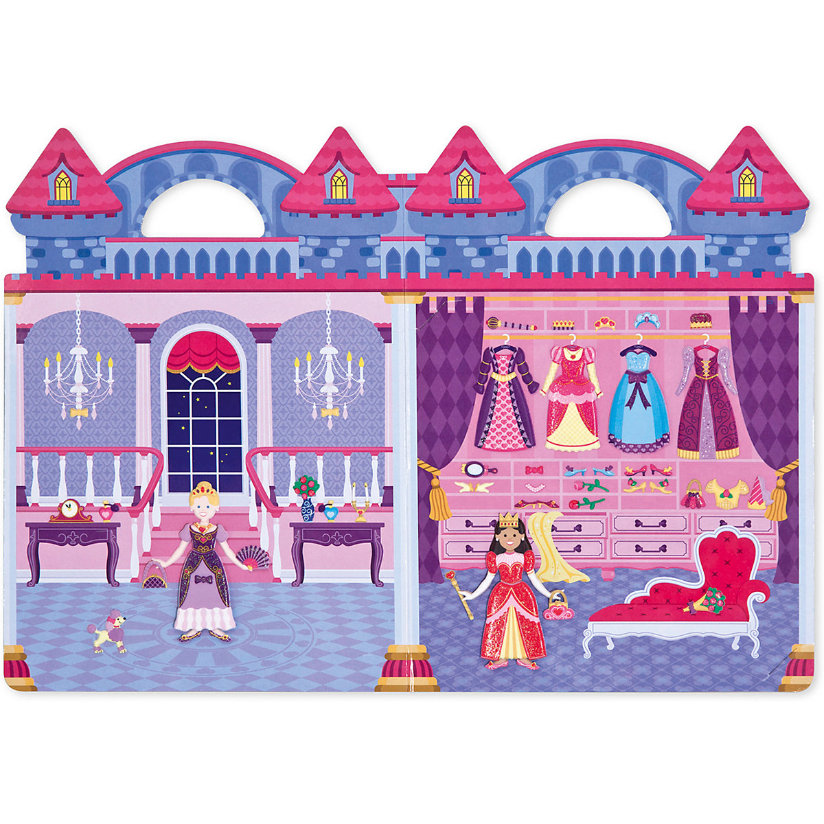 Wiederverwendbare Gummisticker - Prinzessin
