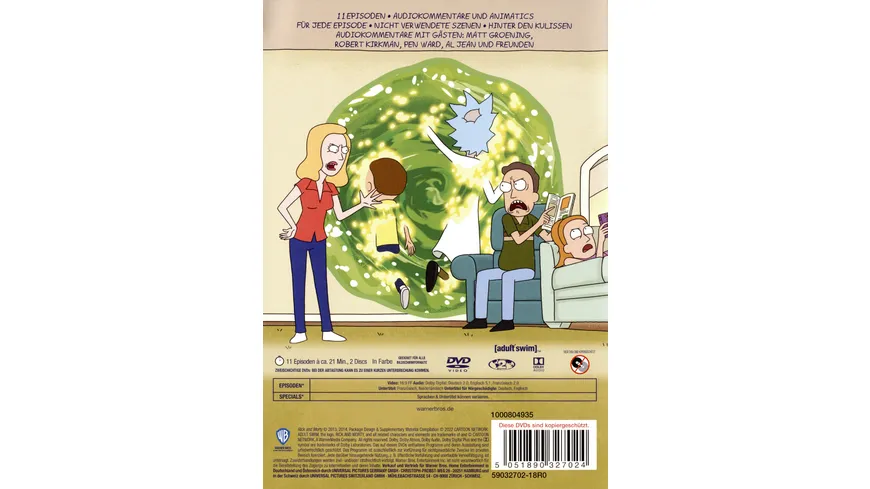 Rick & Morty - Staffel 1  [2 DVDs]