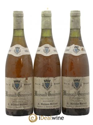 Meursault 1er Cru Genevrières Domaine Buisson Battault 1986 - Lot de 3 Bouteilles