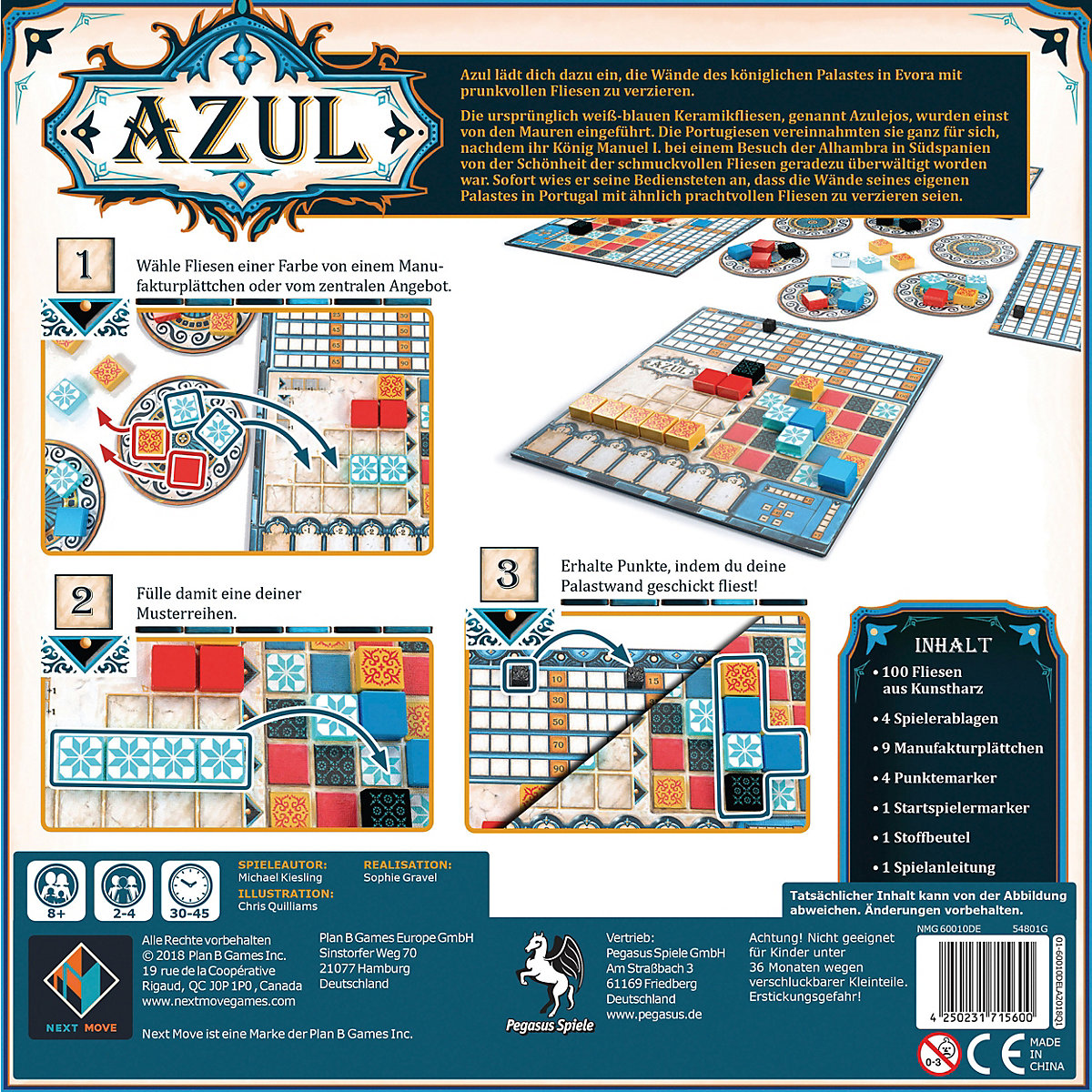 SPIEL DES JAHRES 2018 - Azul Neuauflage