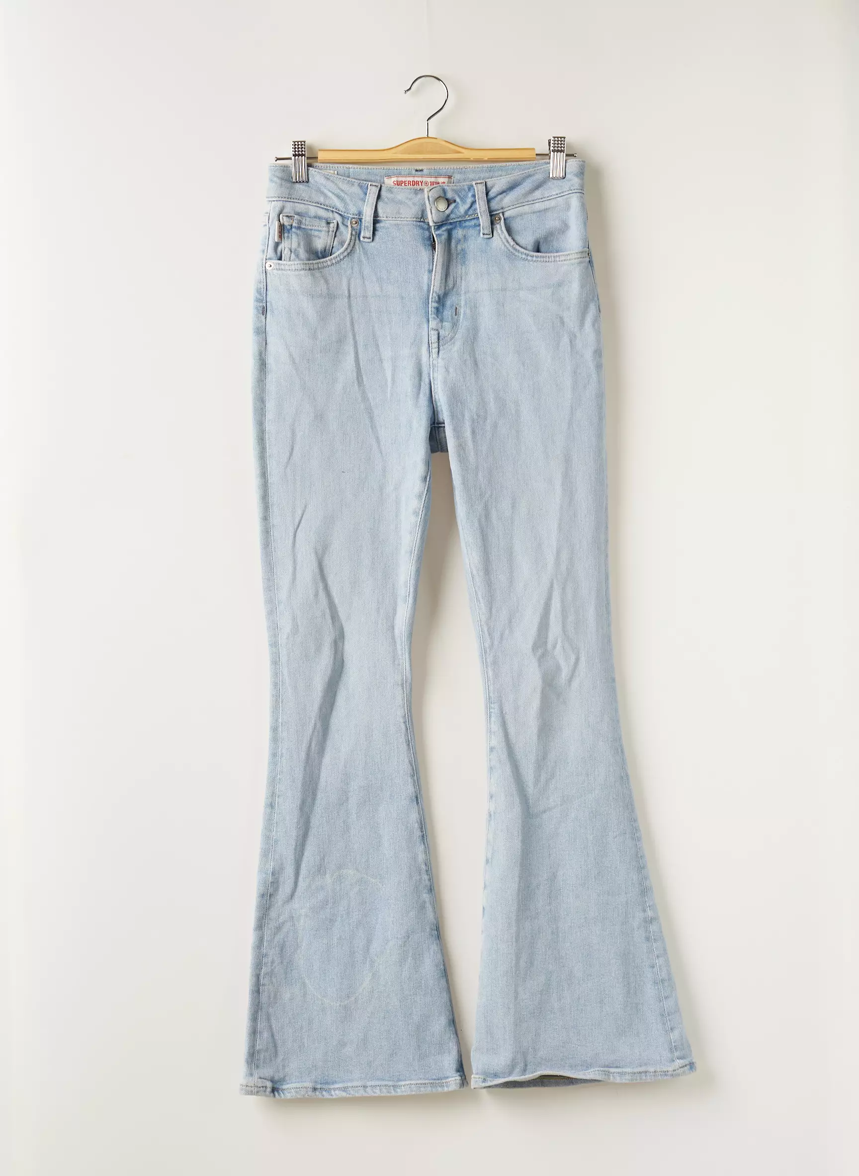 Superdry Jean Flare Femme couleur bleu