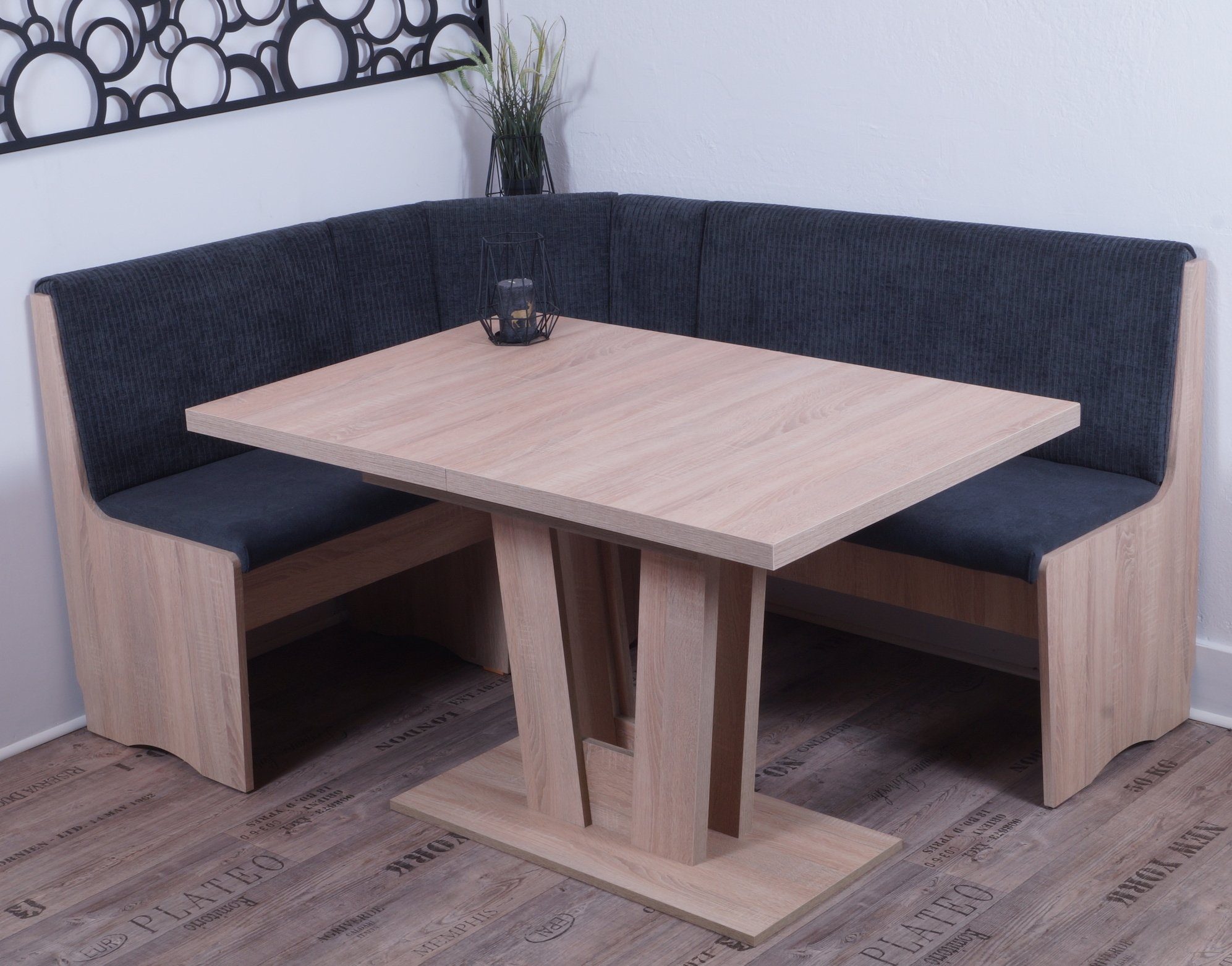 Stolebaenk Eckbankgruppe Duisburg --DUPA22 Sonoma, (Eckbankgruppe), Tisch mit Synchronauszug