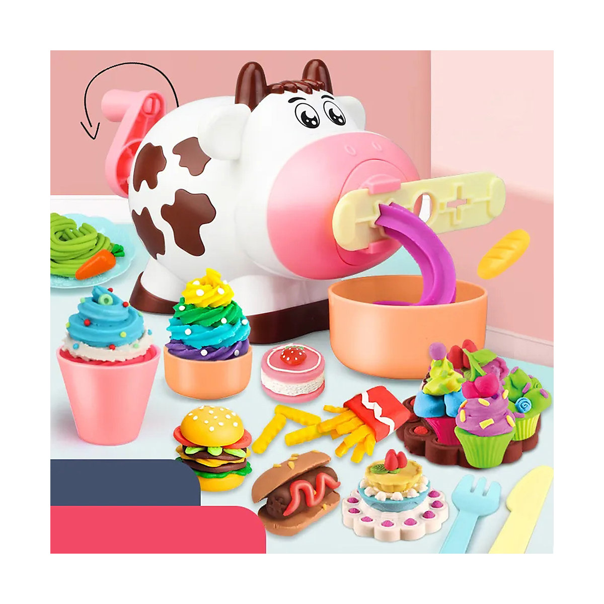 Knete Zubehör Nudel-Spielset und Eiscreme-Maschine für Kinder