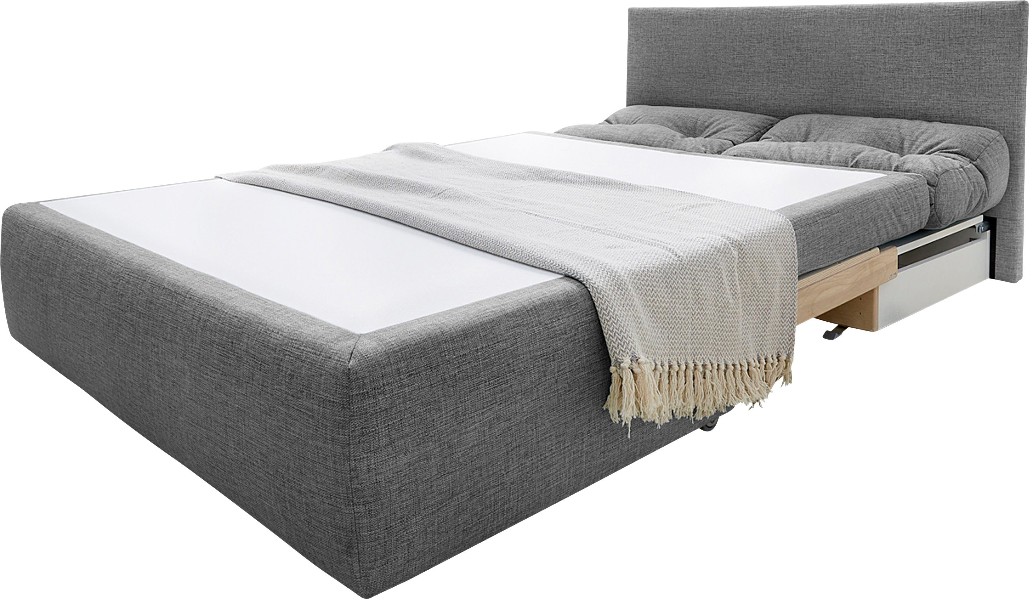 Jockenhöfer Gruppe Schlafsofa Torben, Platzsparendes Sofa mit Gästebettfunktion und Stauraum