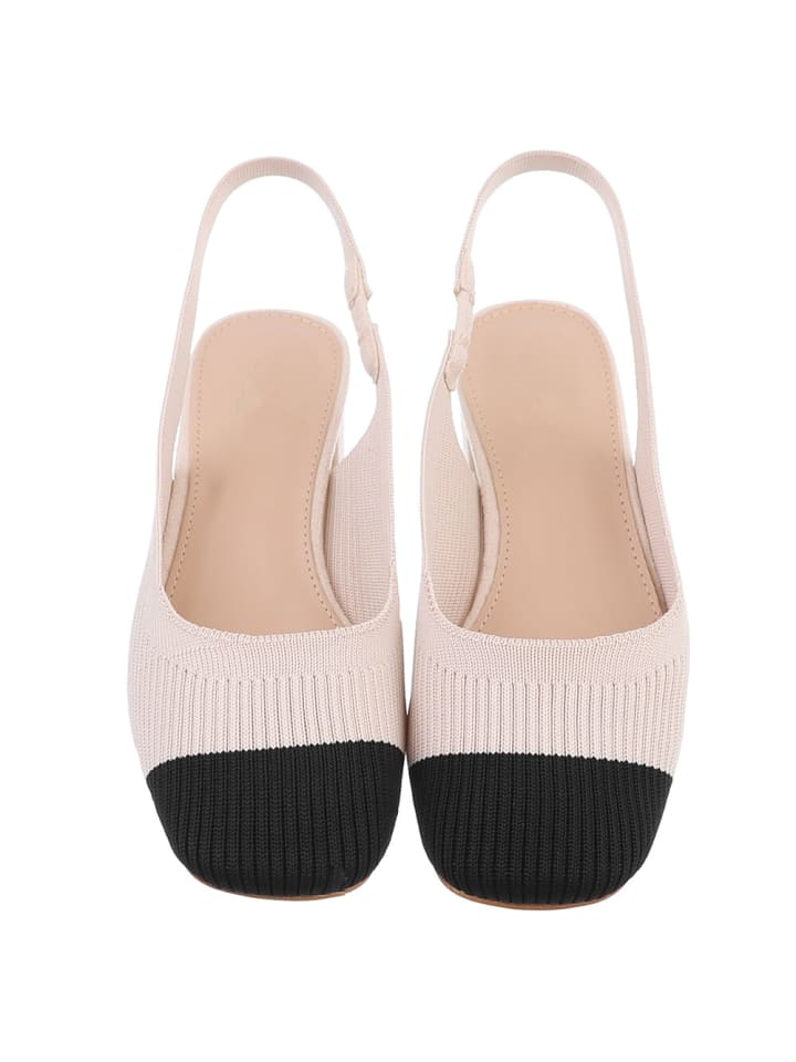 Ital-Design High Heel in Beige und Schwarz günstig kaufen