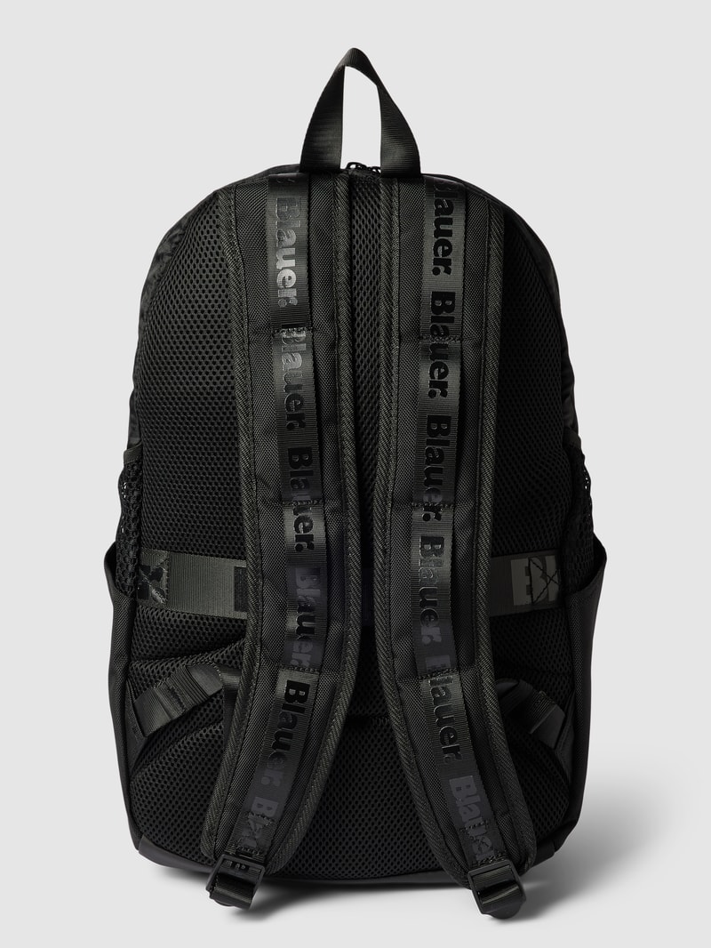 Rucksack mit Label-Details Modell 'LIGHT' in schwarz