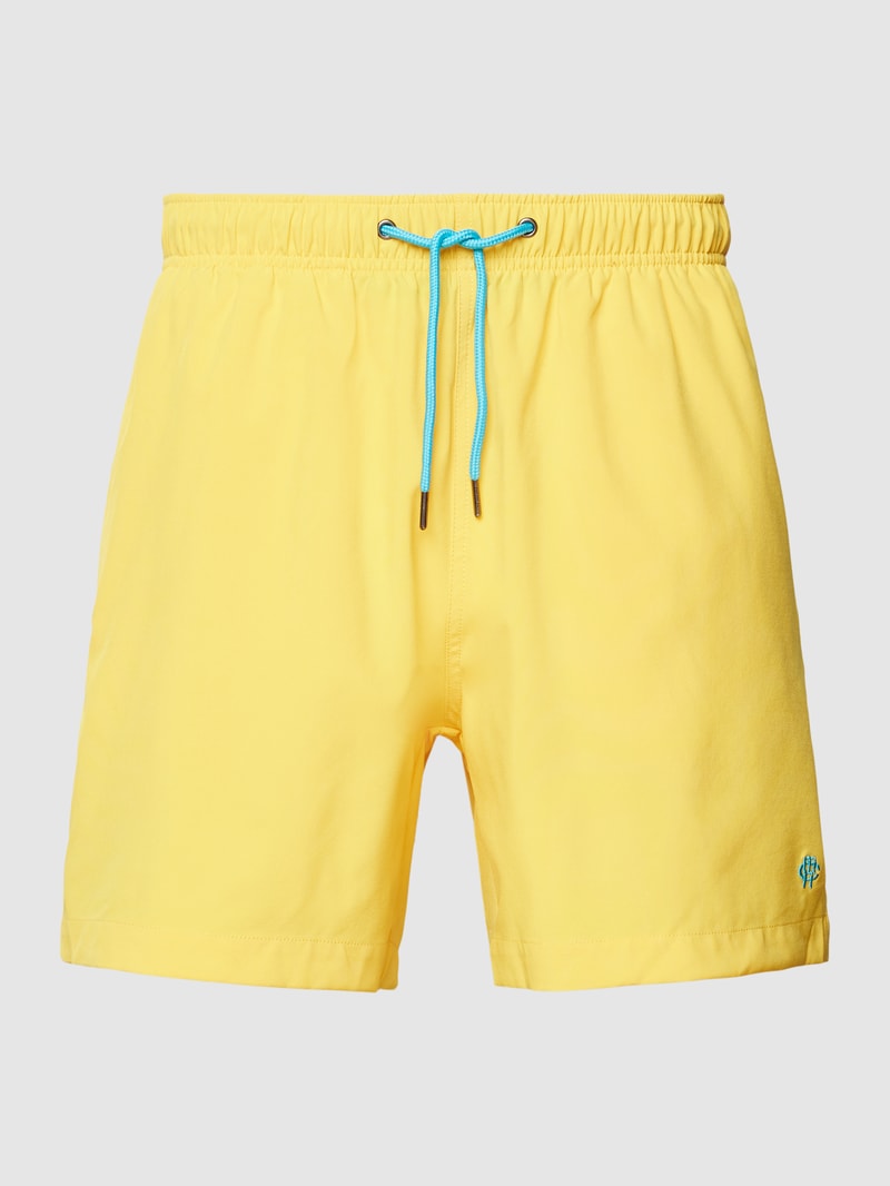 Badehose mit Reißverschlusstasche in gelb