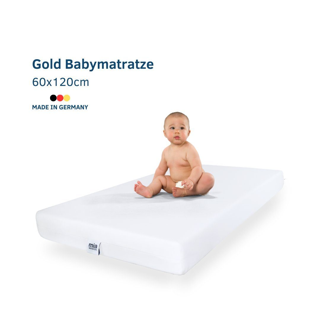 Babymatratze Gold 60x120 cm, mia Matratzen, (Set, 2-tlg), Nachhaltig, Made in Germany, gesunder Schlaf, Babys- und Kinder, Babybett, Kinderzimmer