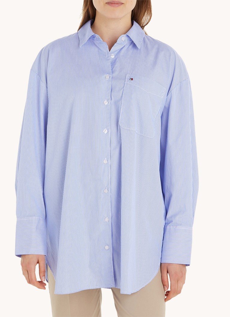 Tommy Hilfiger  Blouse met streepprint met borstzak