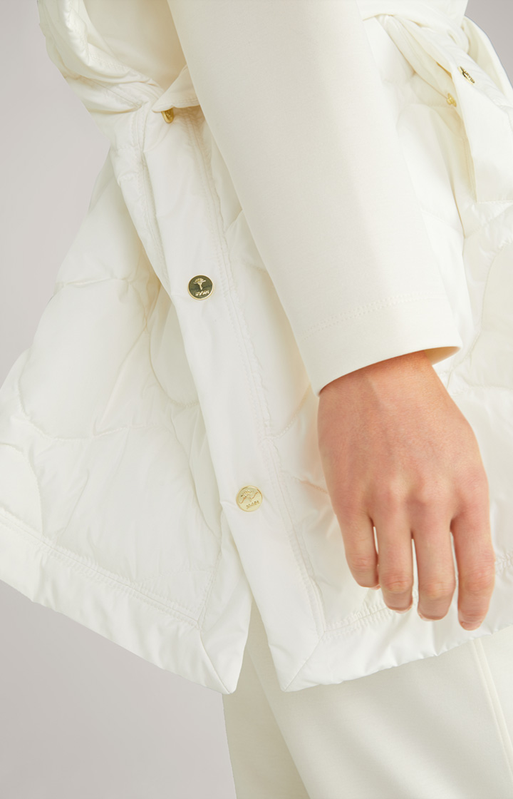 Stepp-Cape-Jacke in Offwhite