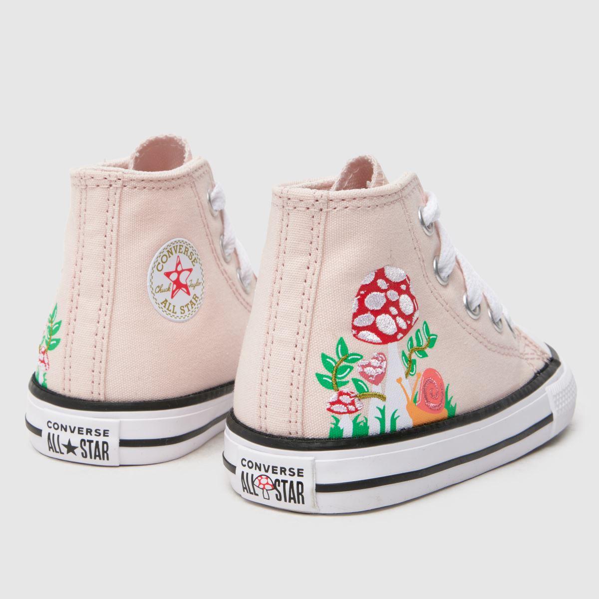 Converse rosa multifärgade all star hi-skor för flickor